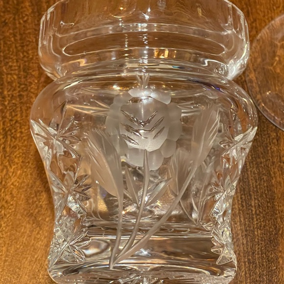 Vintage Violetta Polish Crystal Covered jam or mustard  jar - Picture 14 of 16